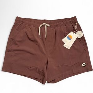 Vuori Kore men's shorts size XXL. 5 inch inseam. Purple burgandy color. NWT.